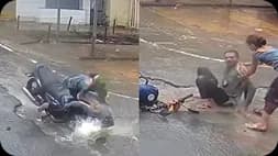 Injured in road accident due to pothole